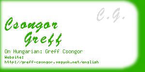 csongor greff business card